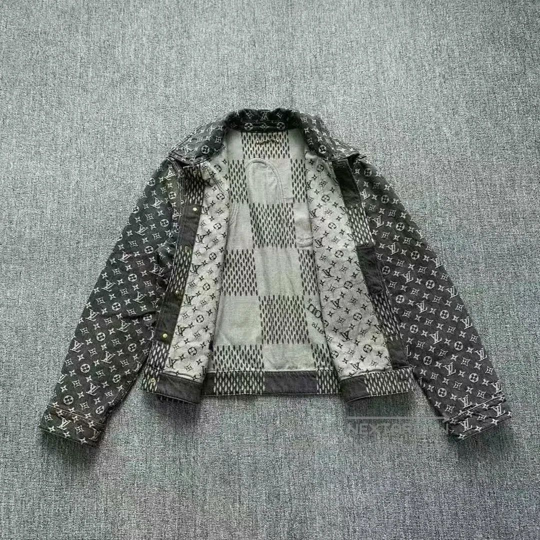 Louis Vuitton black patterned denim jacket by lv nigo. Size US L / EU 52-54 / 3 - 3 Thumbnail