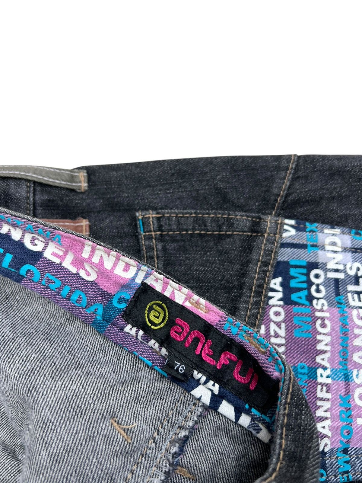 Vintage Double Waist Antfui Multiple Colour Denim Jeans Size US 29 - 17 Thumbnail