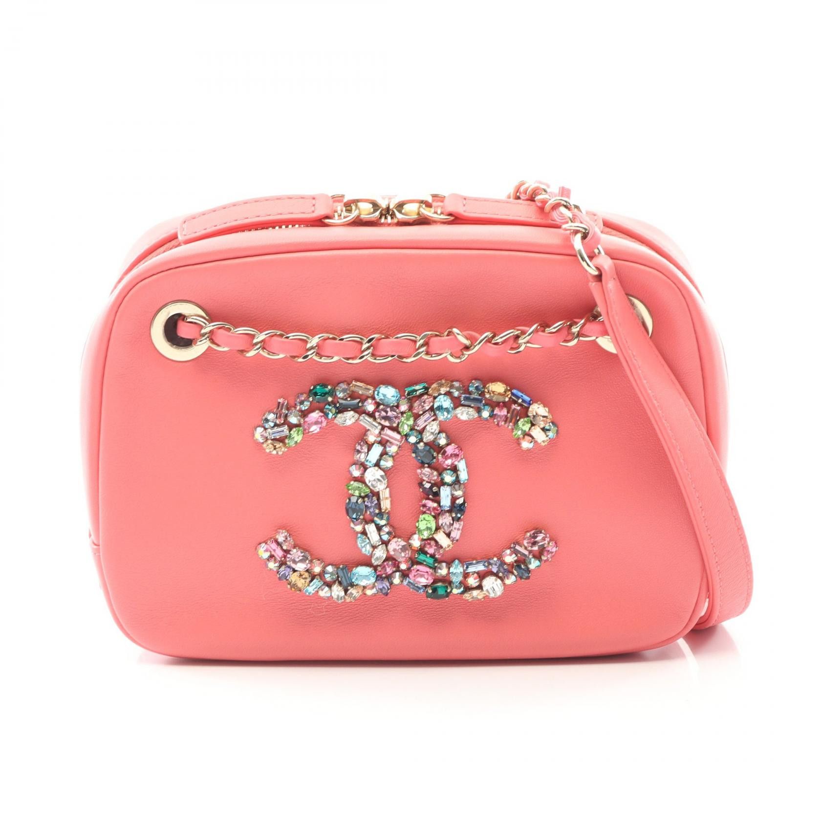 Chanel Chanel CHANEL Coco Mark Lambskin Shoulder Bag Leather Shoulder Bag DUTY FREE for USA Size ONE SIZE - 1 Thumbnail