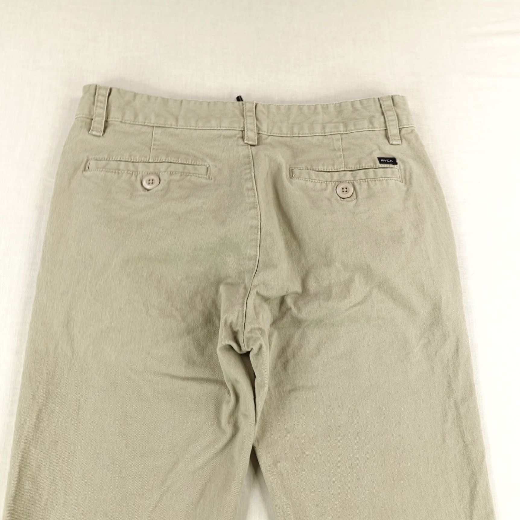 RVCA RVCA Pants Mens 31 Khaki Beige All Time Chino Straight Leg Skater Stretch Twill Casual Workwear Travel Lounge Mens 31 Khaki Beige Size US 31 - 5 Thumbnail
