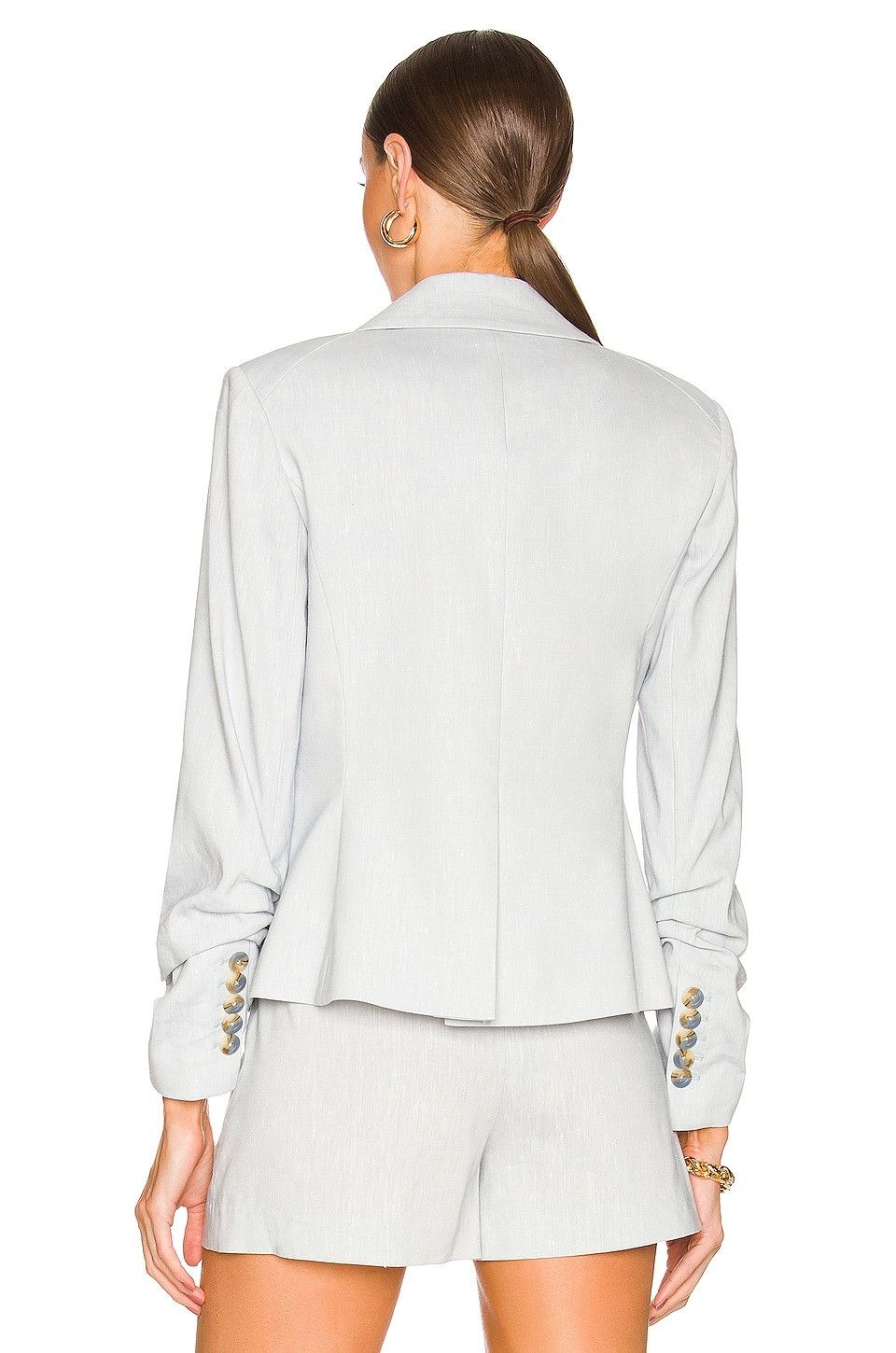Veronica Beard Aaliyah Linen-Blend Dickey Jacket - Heathered Vapor Size M / US 6-8 / IT 42-44 - 3 Thumbnail