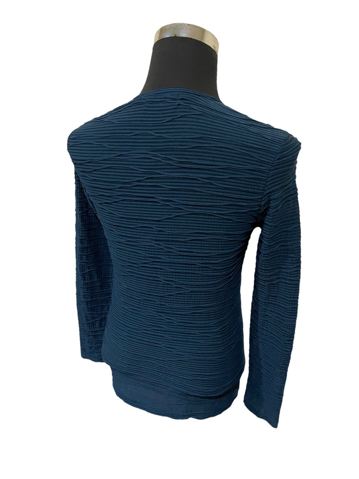 Japanese Brand Tornado Mart Pleated Wave Art Longsleeve Shirts Size US M / EU 48-50 / 2 - 11 Thumbnail