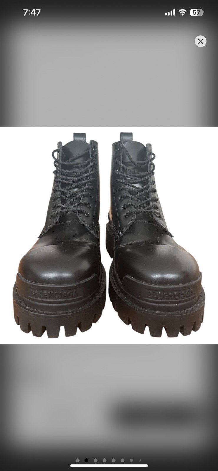 Balenciaga Balenciaga Strike Combat Boots size 11 Size US 11 / EU 44 - 9 Thumbnail