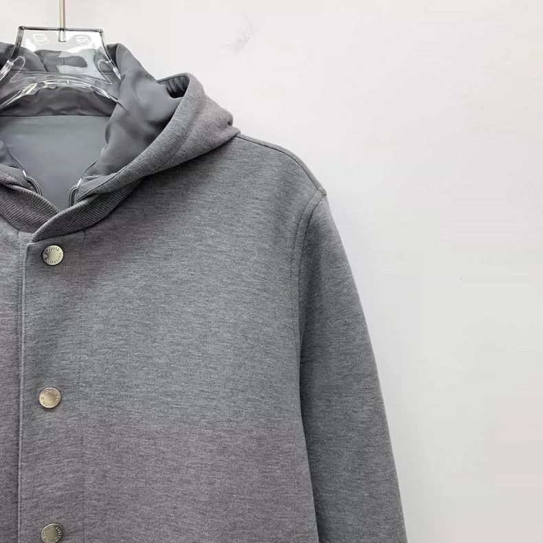 Louis Vuitton Louis Vuitton Grey monogrammed embroidered cotton hooded s Size US S / EU 44-46 / 1 - 8 Thumbnail