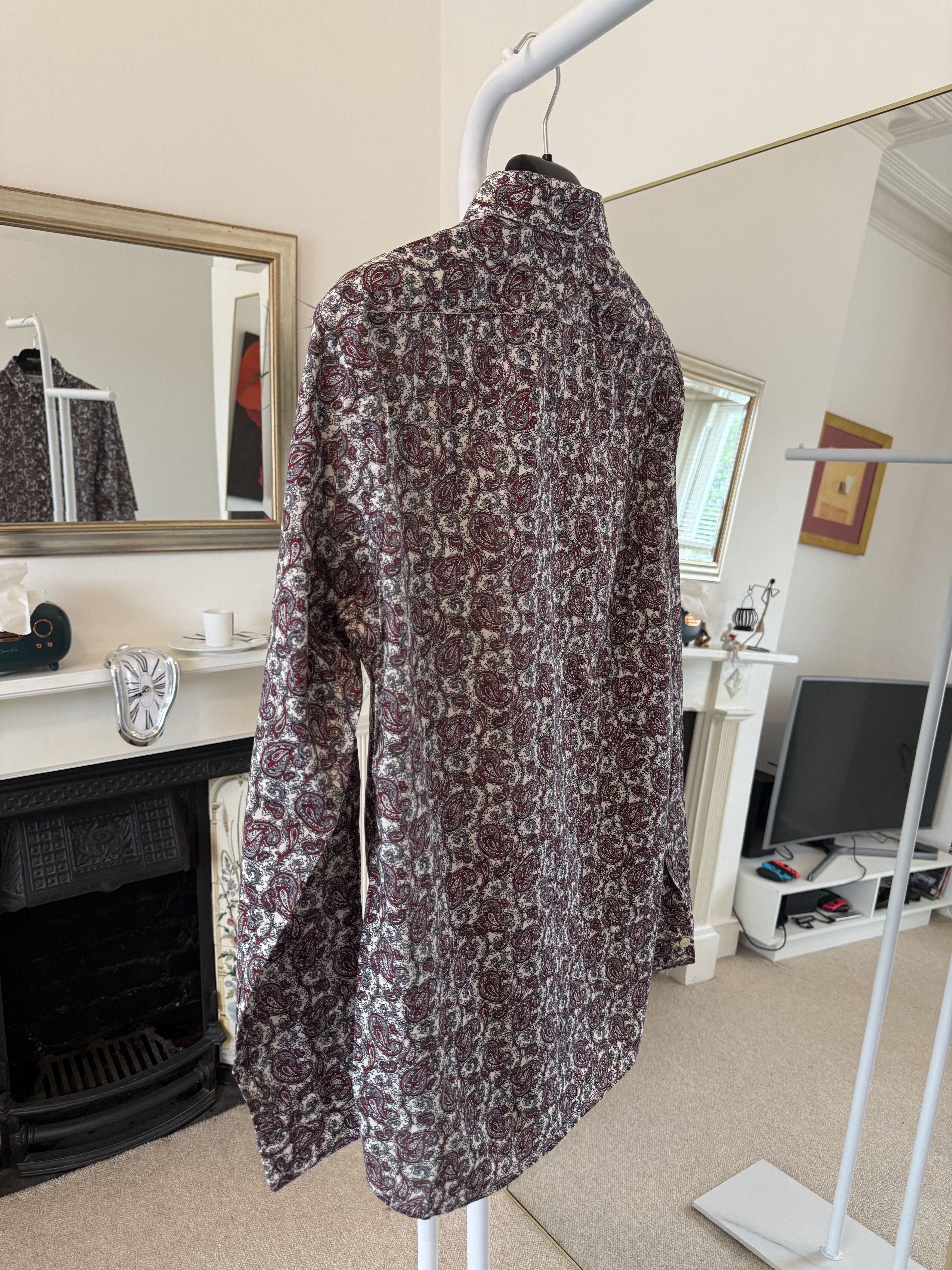 Hedi Slimane × Saint Laurent Paris SS17 Saint Laurent Paisley Shirt Size US M / EU 48-50 / 2 - 2 Thumbnail