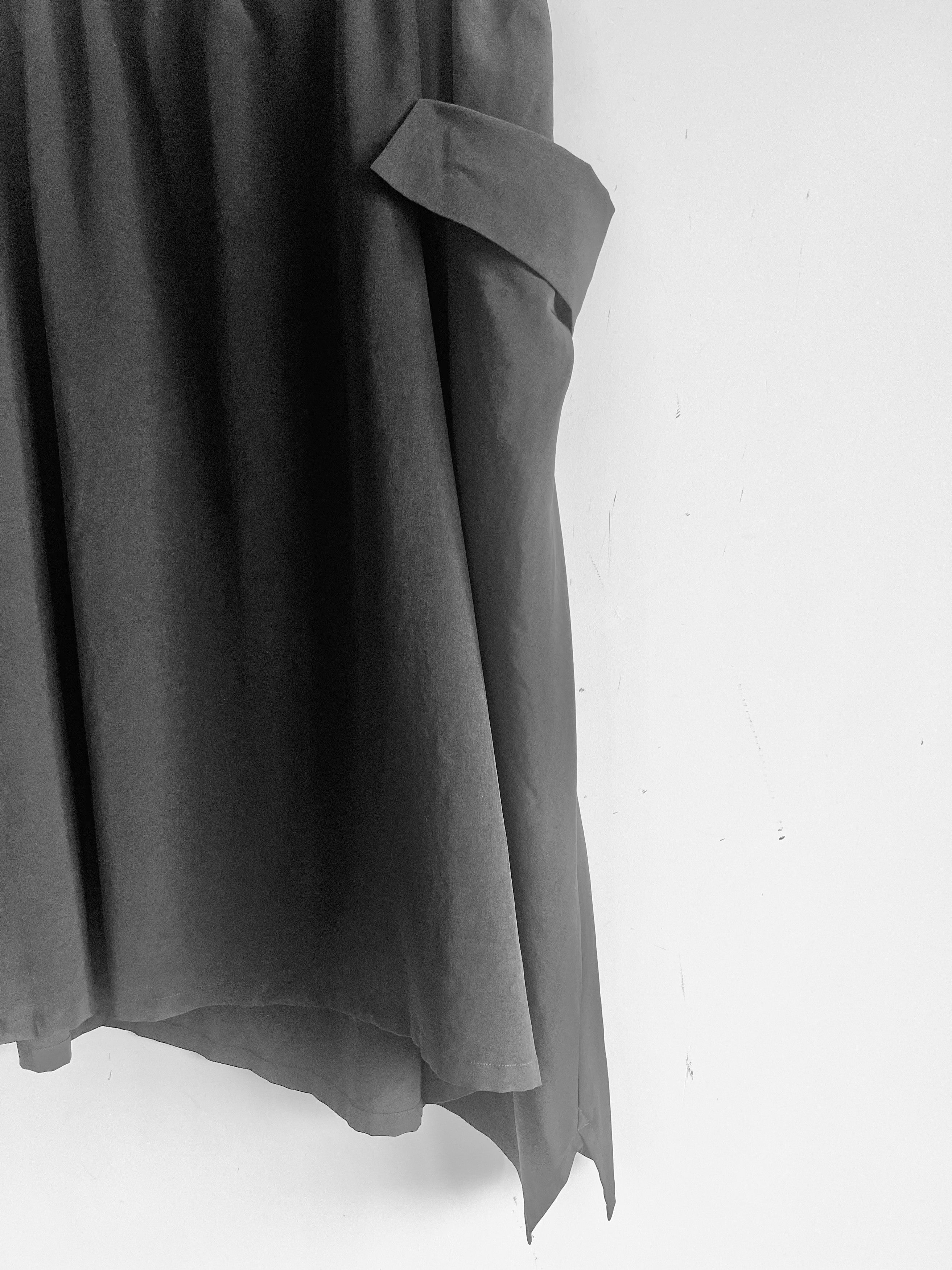 Yohji Yamamoto Yohji Yamamoto Ground Y - DE CHINE RIGHT SIDE GATHER SKIRT Size US 32 / EU 48 - 3 Thumbnail
