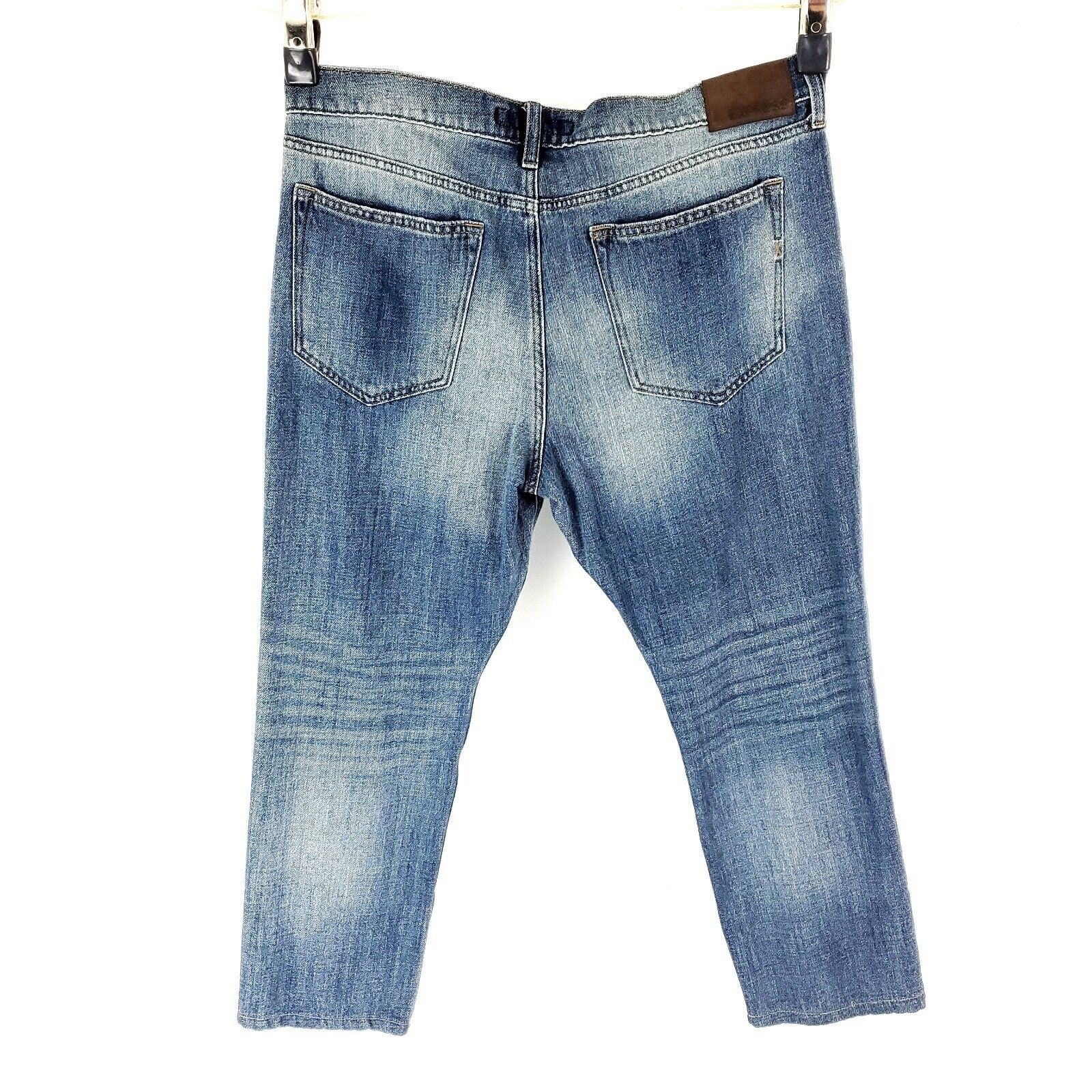 Express Express Classic Straight Blue Jeans Soft Cotton 38/28 Mid Ri Size US 38 / EU 54 - 7 Thumbnail