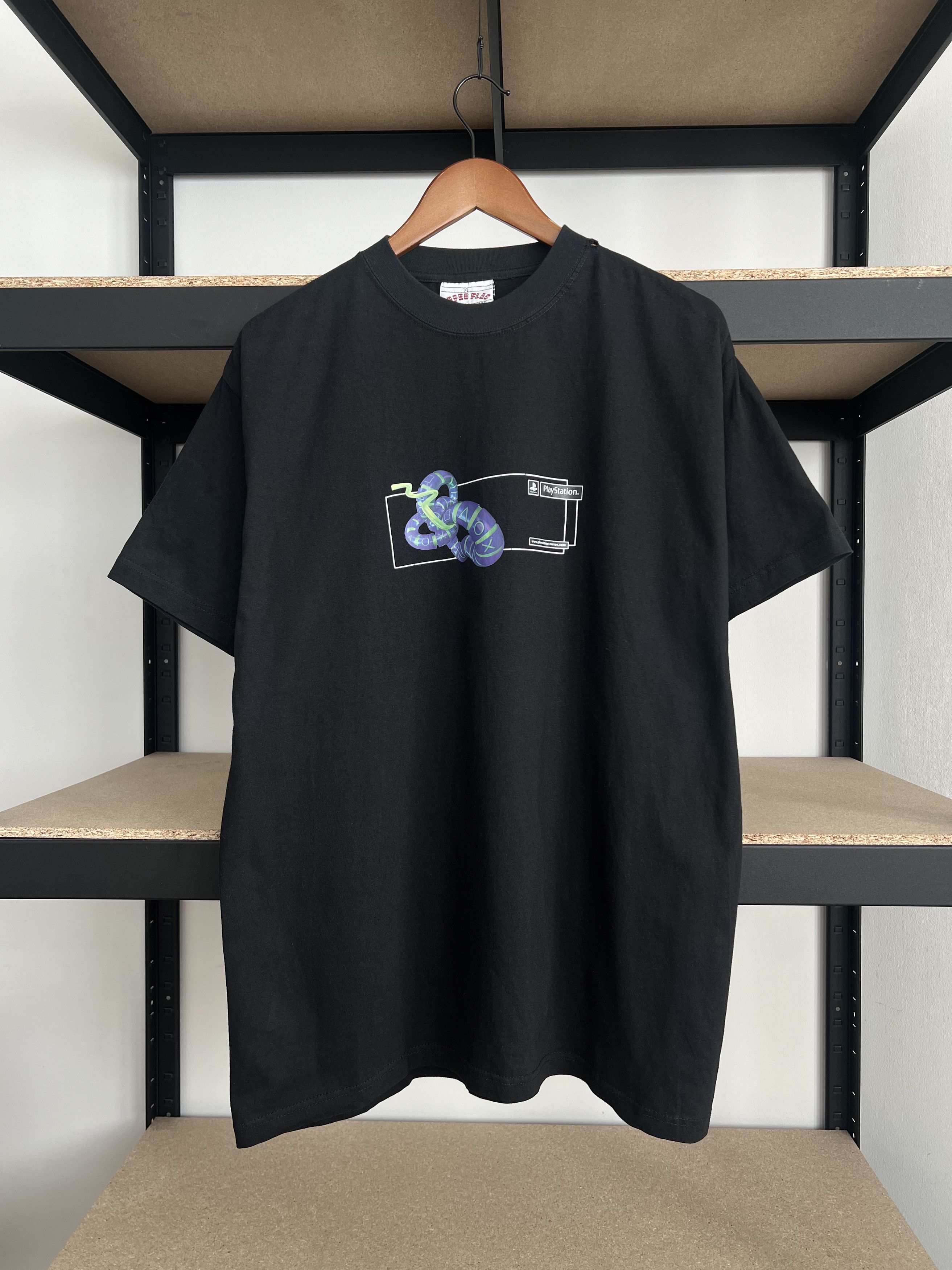 image of Exclusive Game x Playstation Vintage 90's Playstation Sony Promo Black T-Shirt, Men's (Size XL)