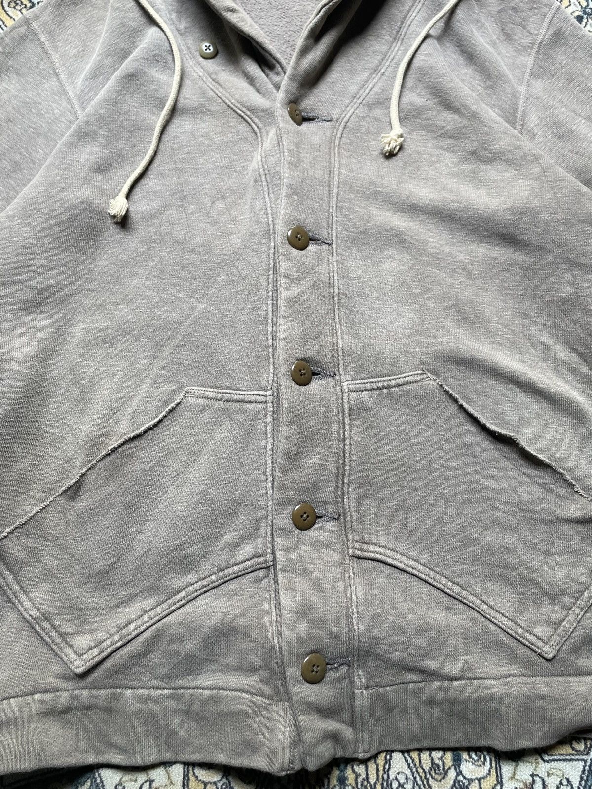 Kapital KAPITAL Button Front Hooded Cardigan Grey Size US XS / EU 42 / 0 - 4 Thumbnail