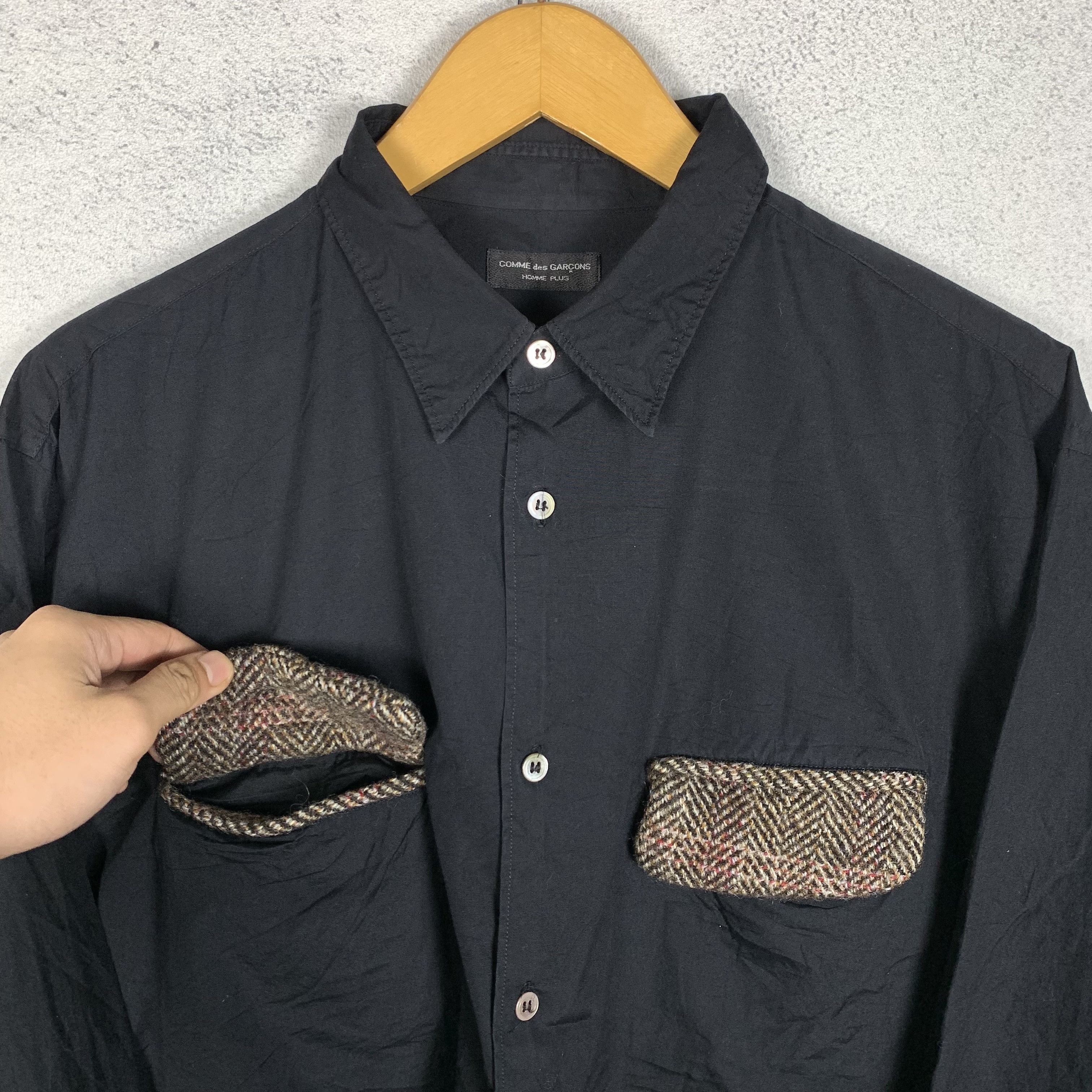 Comme des Garcons CDGH Comme Des Garcons Homme Plus Black Shirt Size US M / EU 48-50 / 2 - 3 Thumbnail