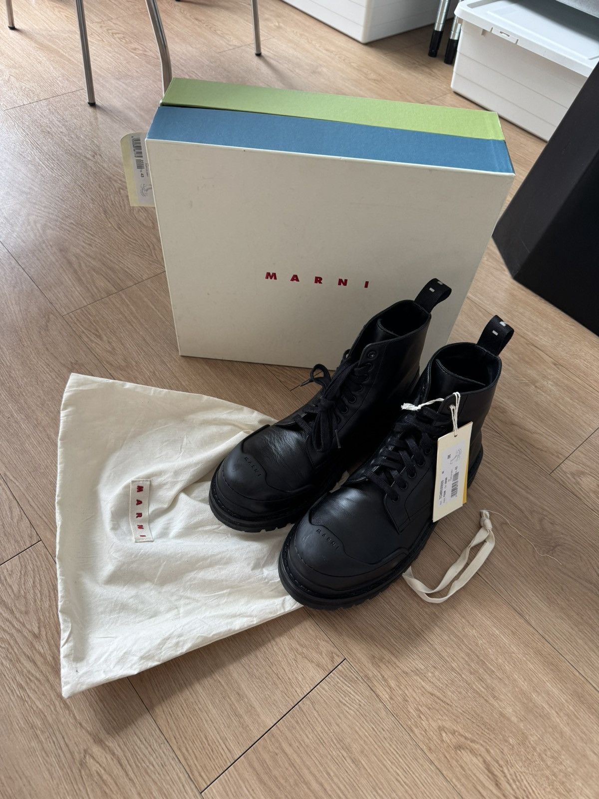 Marni Marni Leather Combat Boots Size 43 Size US 10 / EU 43 - 6 Thumbnail