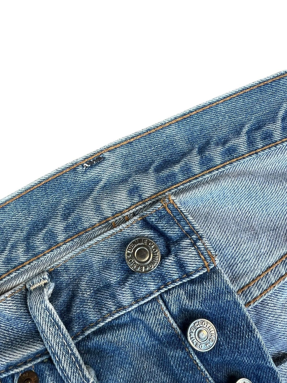 Denime Vintage DENIME Japan Ripped Faded Mud Denim Selvedge Jeans Size US 31 - 7 Thumbnail