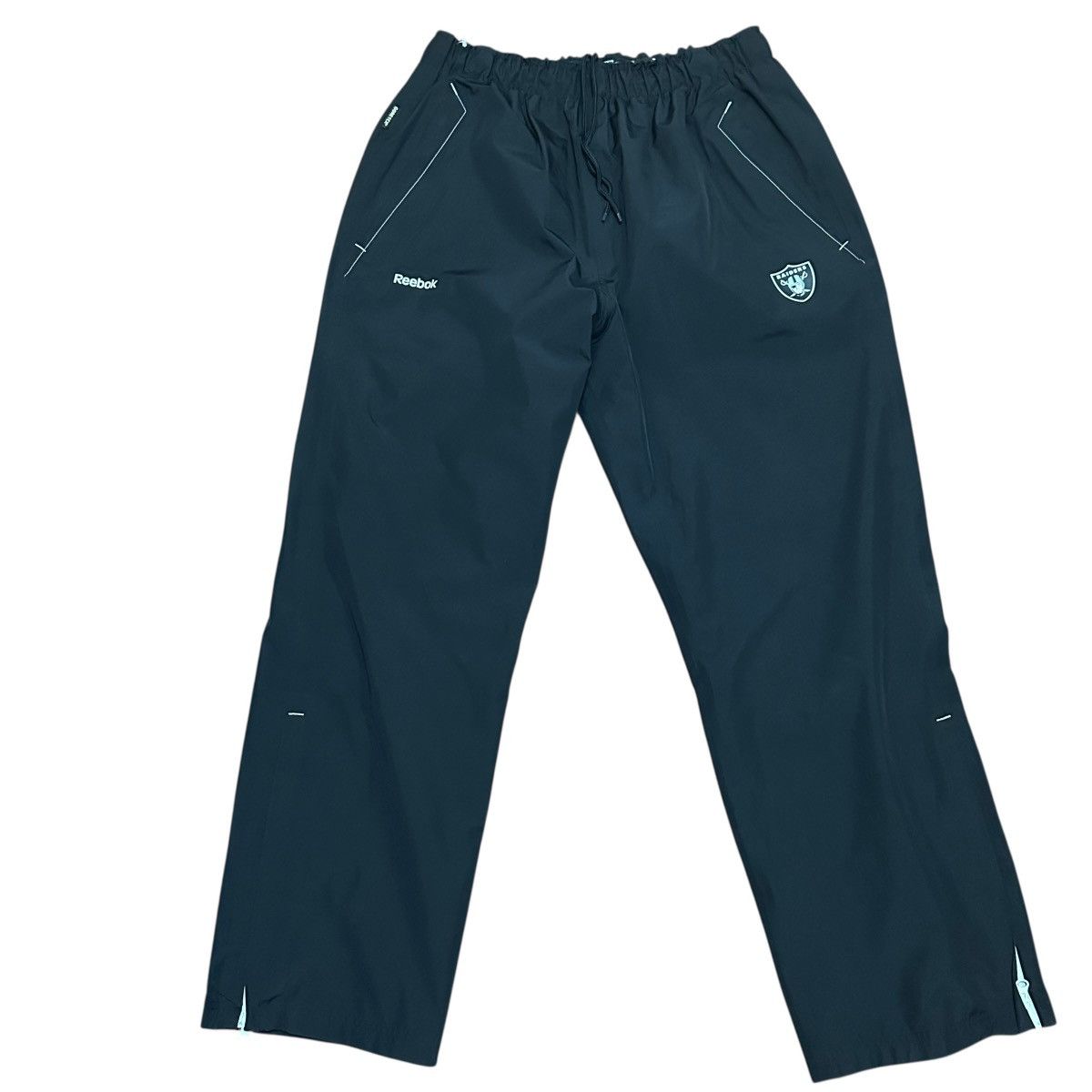 Reebok NFL Raiders Reebok Windbreaker Warm Up Gore-TexTrack Pants L Size US 35 - 1 Thumbnail