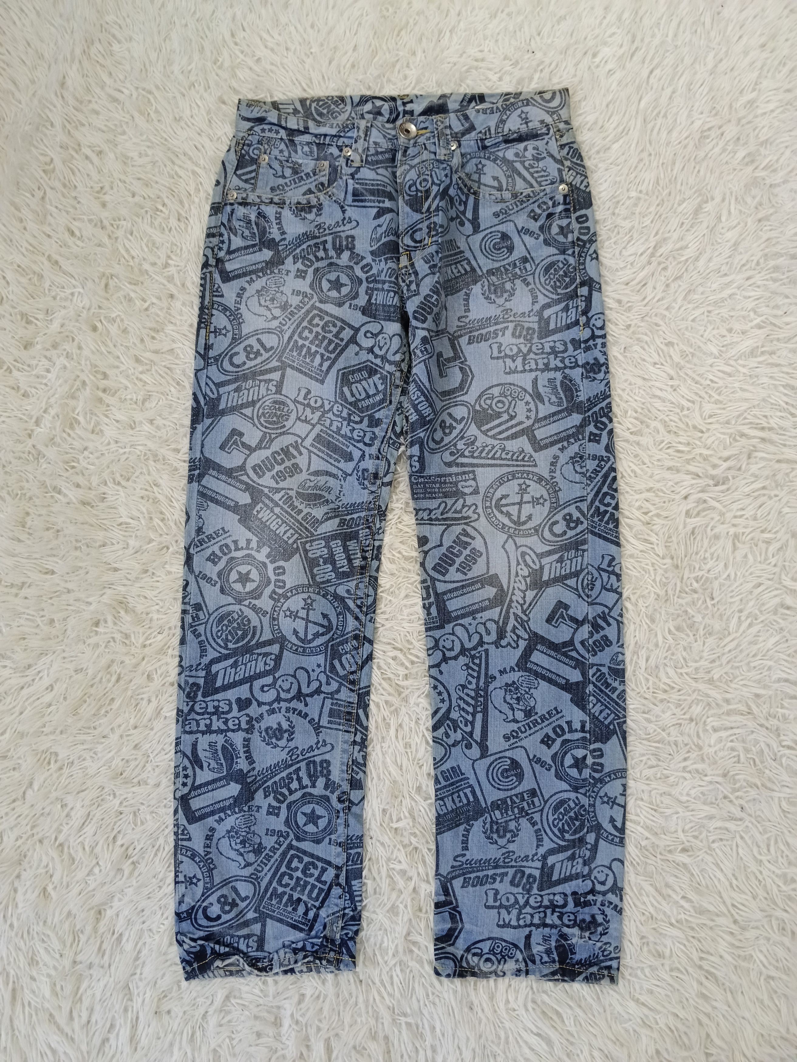 Japanese Brand INSANE 90s CO&LU FULLPRINT Size US 33 - 1 Thumbnail