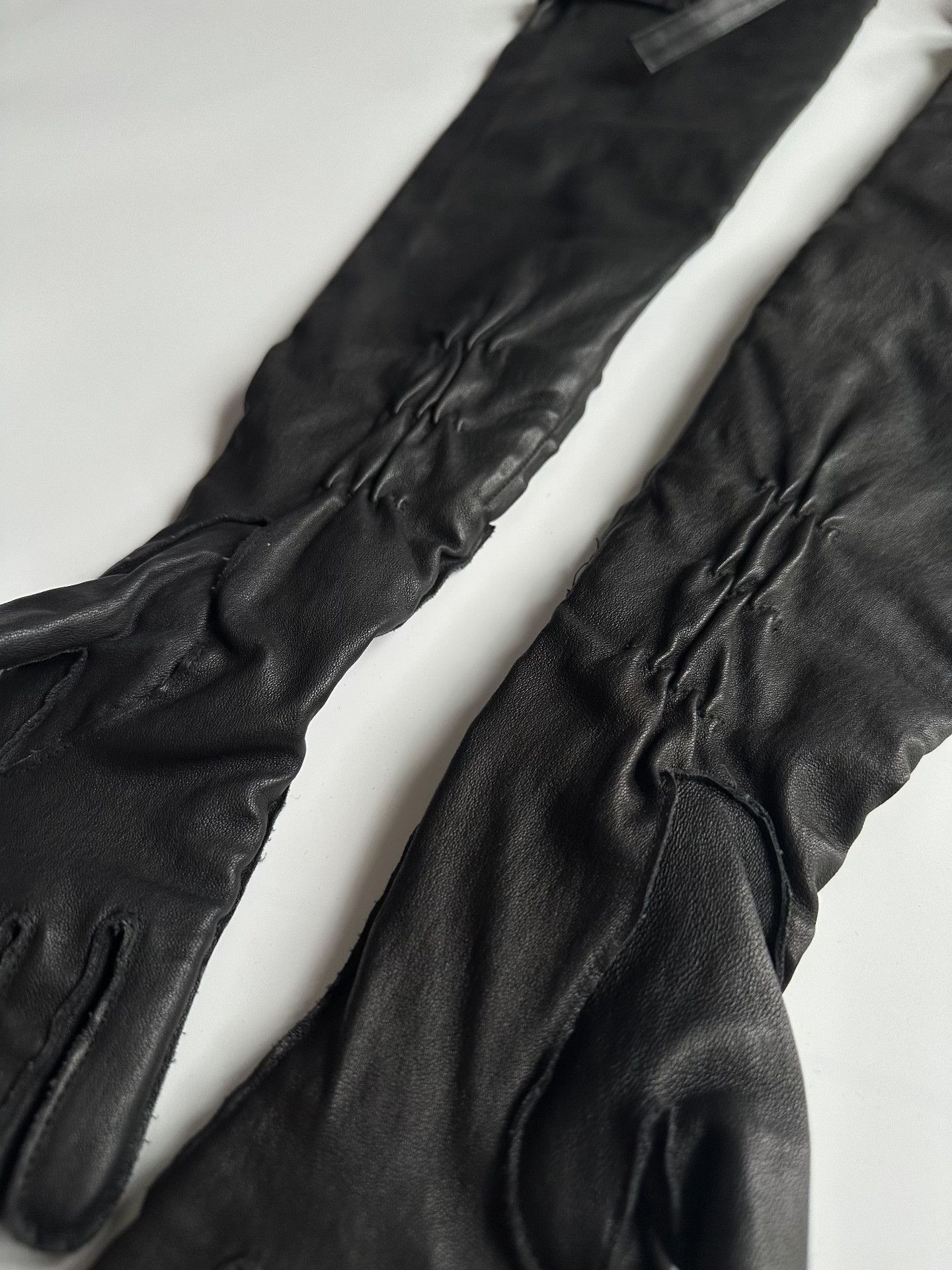 Ann Demeulemeester ANN DEMEULEMEESTER SIZE 11 12AW leather long gloves| Size ONE SIZE - 4 Thumbnail