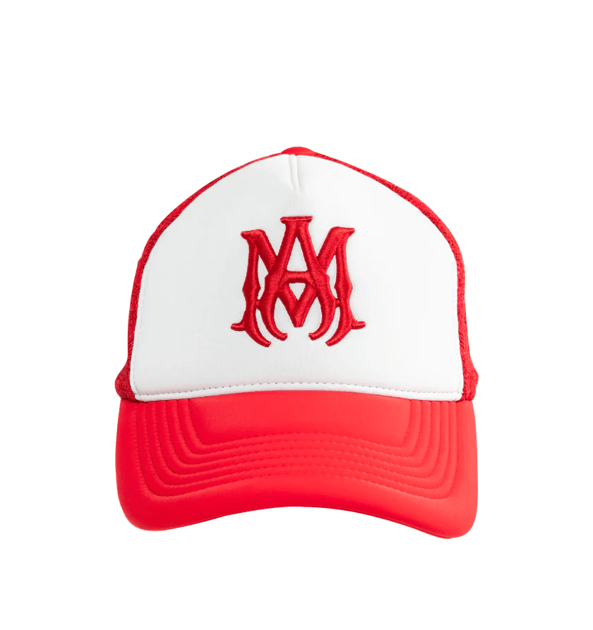 Amiri o1h1sh11225 Size: OS/ Ma Two Tone Trucker Hat in Red Size ONE SIZE - 1 Thumbnail