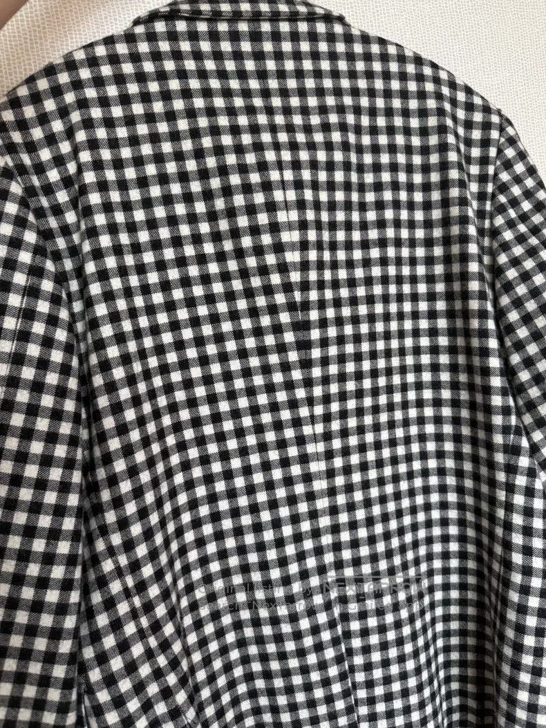 Comme des Garcons Comme Des Garcons Black and white plaid wool coat Size S / US 4 / IT 40 - 6 Thumbnail