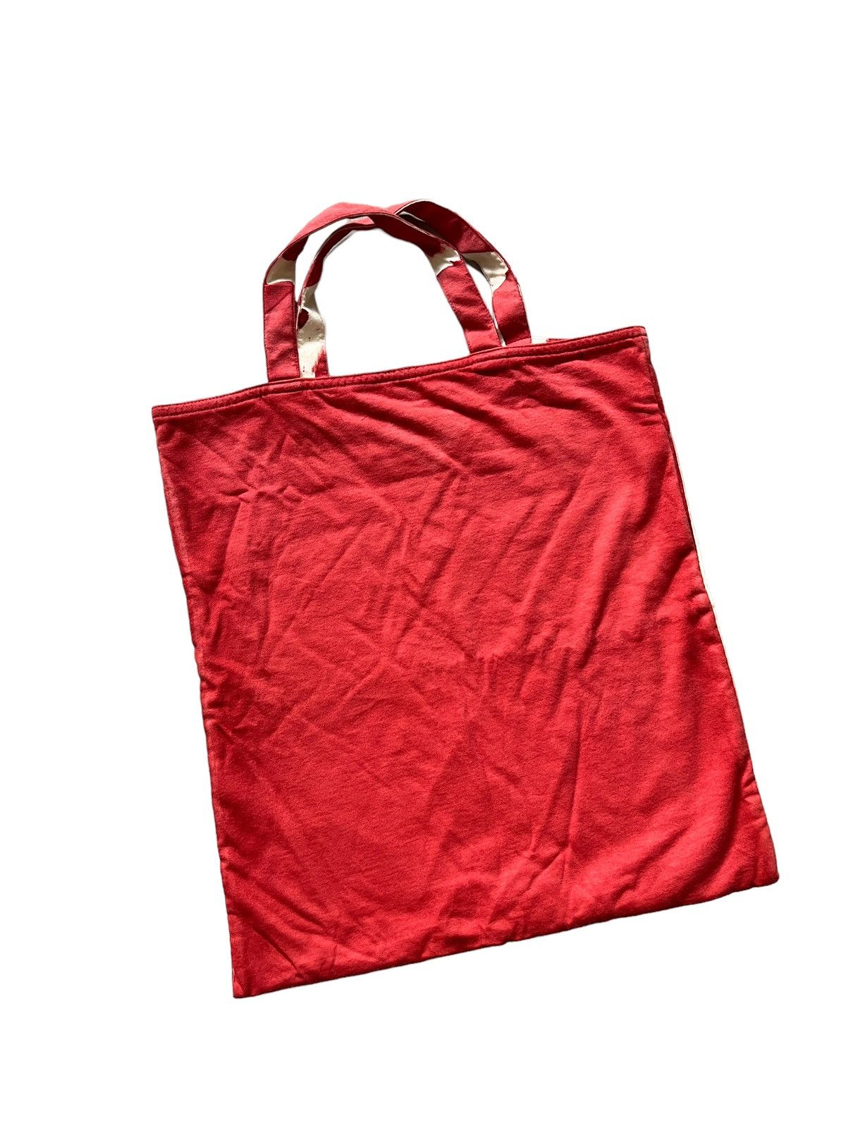 Prada Prada Chic White Red Fabric Tote Bag Size ONE SIZE - 4 Thumbnail