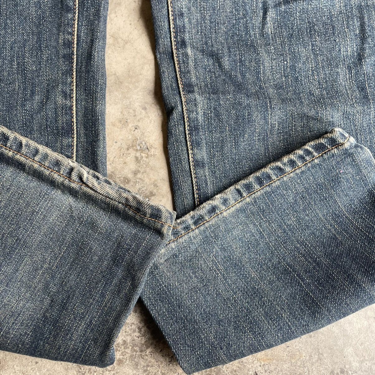 Edwin 🔥Vintage Edwin E535 Stoned Washed Distress Denim Jeans Size US 37 - 7 Thumbnail