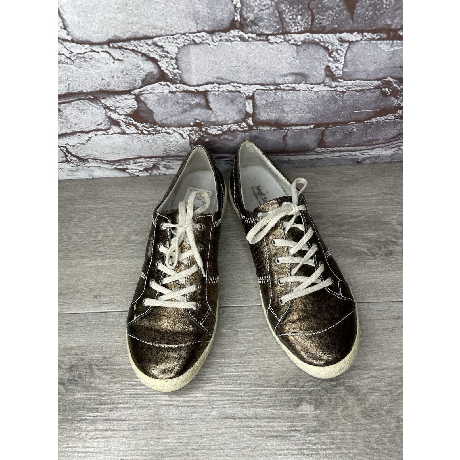 JOSEF SEIBAL Josef Seibel Comfort Metallic Silver Leather Casual Shoes Wo Size US 9.5 / IT 39.5 - 1 Thumbnail