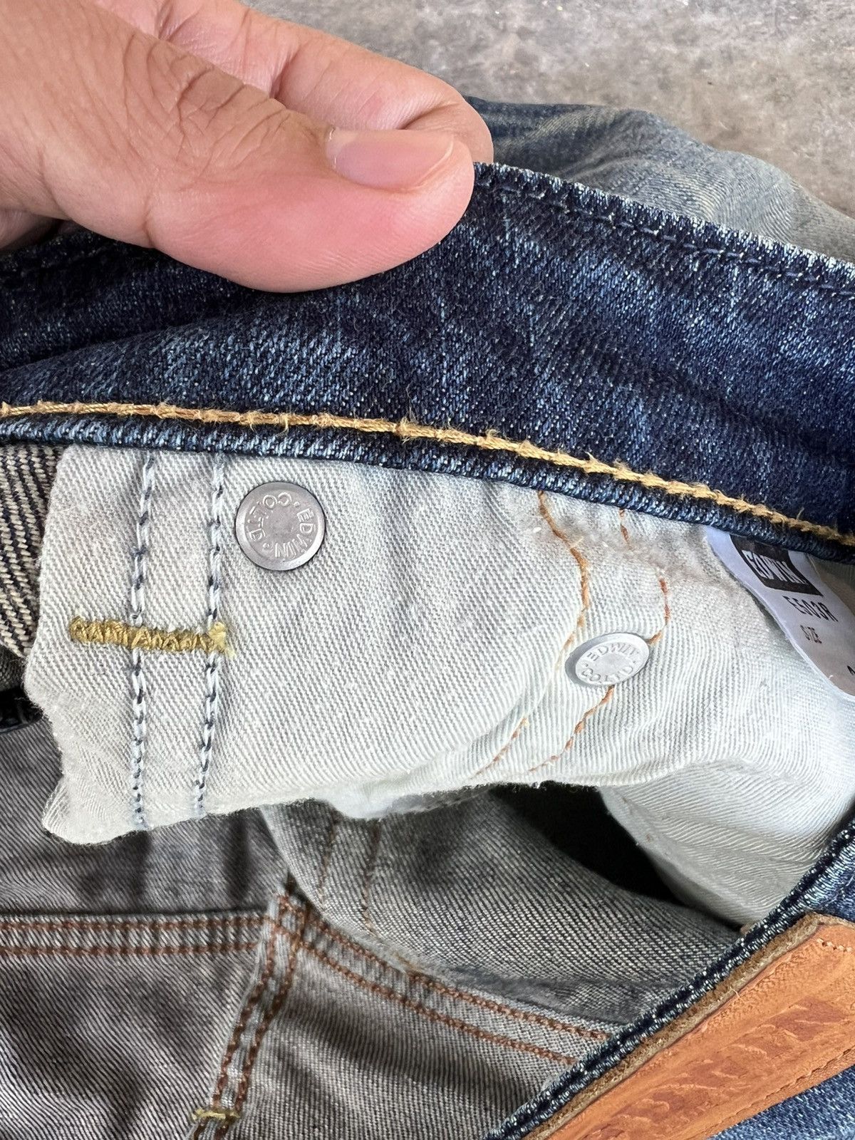 If Six Was Nine Vintage Edwin Made In Japan Distress Jeans Size US 34 / EU 50 - 15 Thumbnail