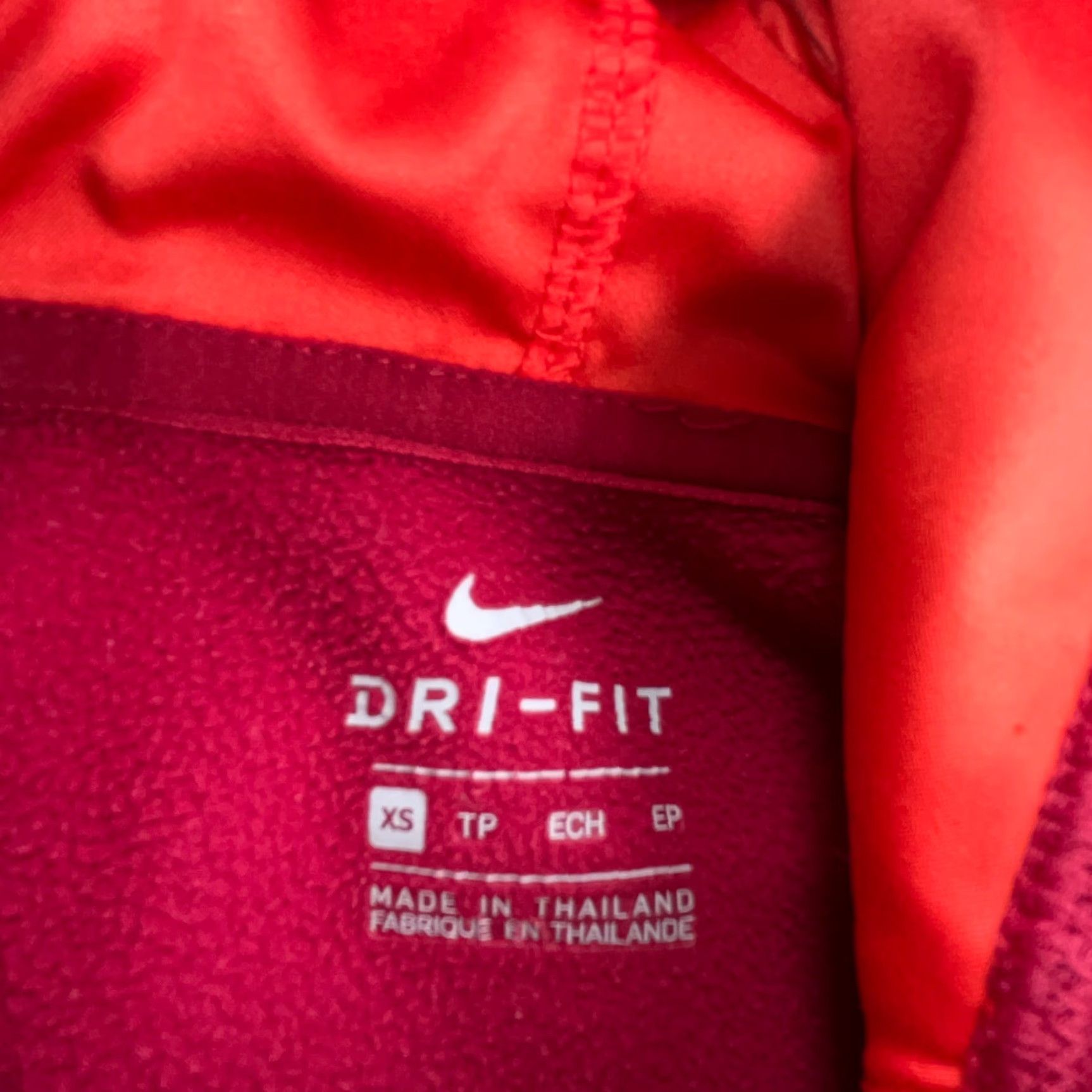 Nike Nike Dri-FIT Hoodie Women XS Red Pink Sweatshirt Pullover Long Sleeve Logo Mock Neck Warm Fleece Lightweight Casual Activewear Size XS / US 0-2 / IT 36-38 - 4 Thumbnail