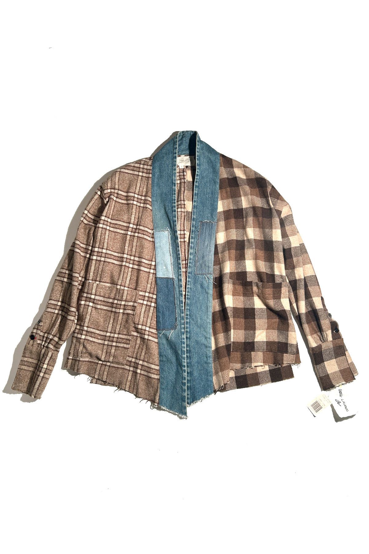 Greg Lauren GREG LAUREN SPLIT WOOL PLAID KIMONO GL1 Size US XL / EU 56 / 4 - 1 Thumbnail