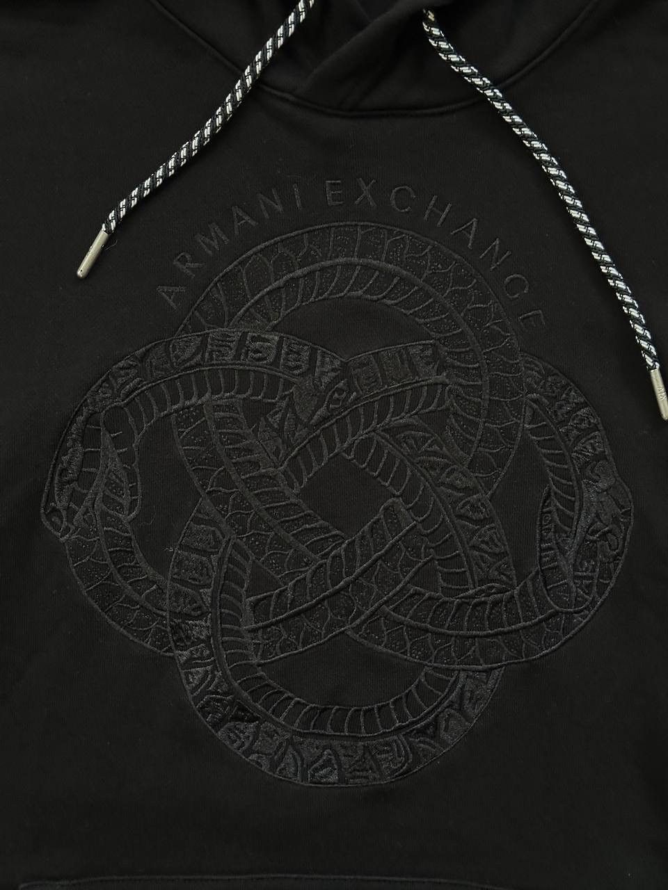 Armani Exchange Armani Exchange Men’s Oversize Hoodie Full Black Luxury Y2K Size US L / EU 52-54 / 3 - 3 Thumbnail