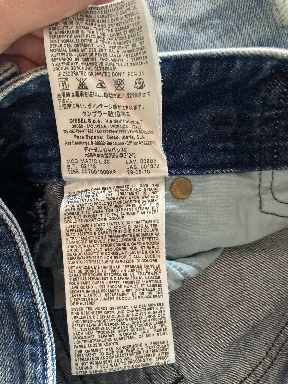 Diesel × Hysteric Glamour Distressed Italy Diesel denim jeans Size US 27 - 13 Thumbnail