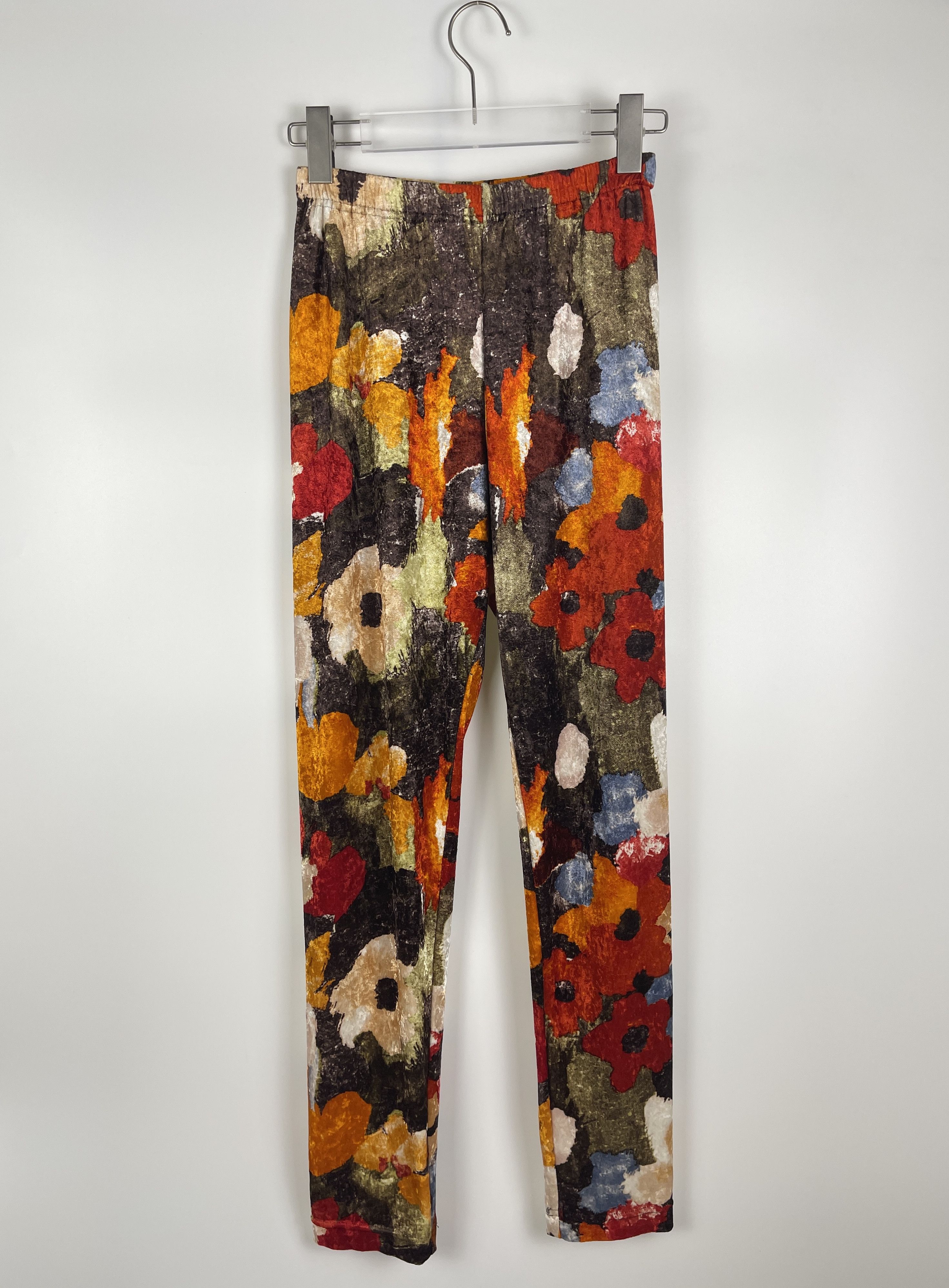 Issey Miyake Issey Miyake F/W1996 Velvet Floral Legging Pants Size US 32 / EU 48 - 1 Thumbnail