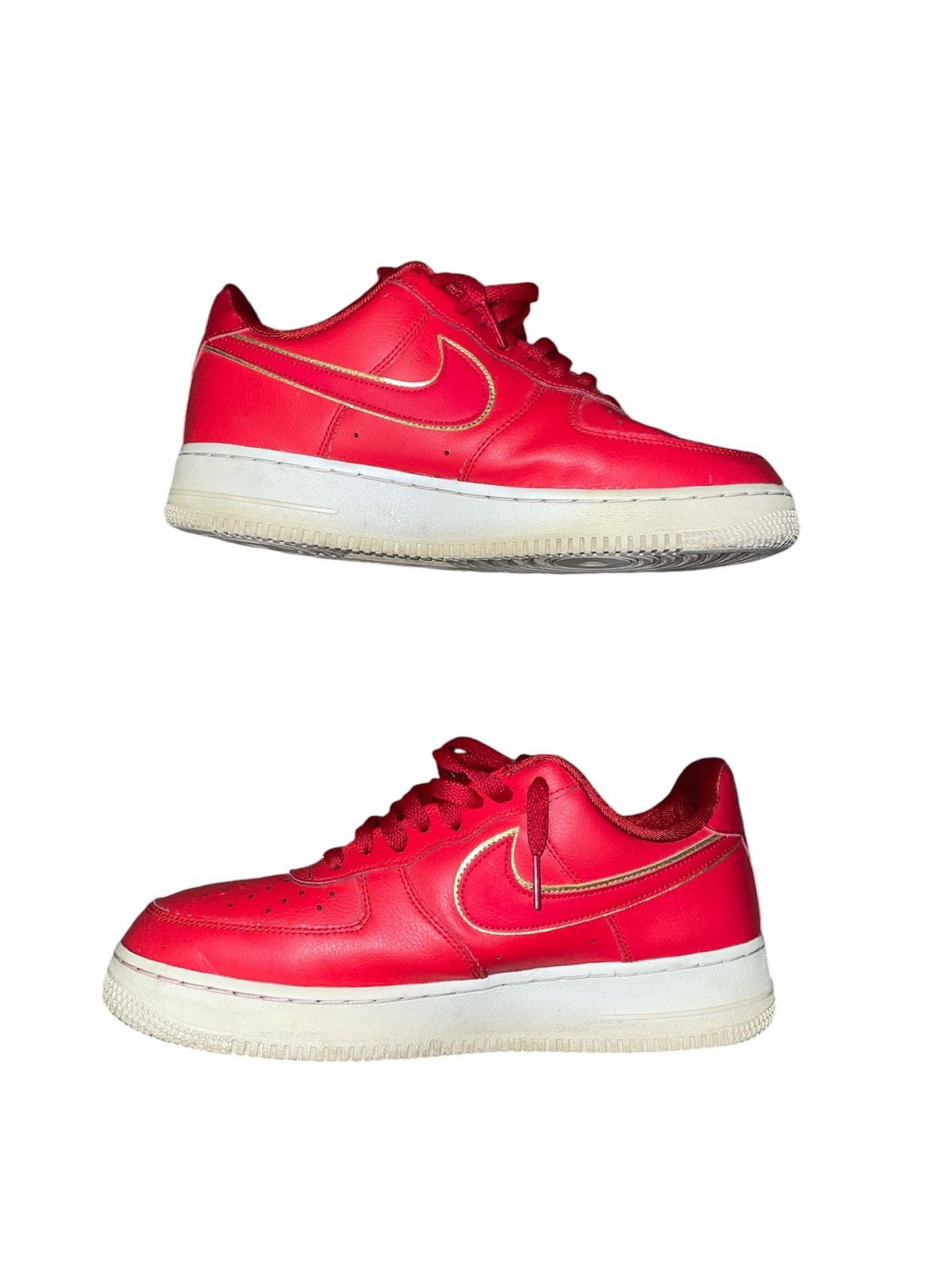 Nike Nike Air Force 1 Low ‘Red Gold Swoosh’ Used Size 9.5 Size US 9.5 / EU 42-43 - 1 Thumbnail