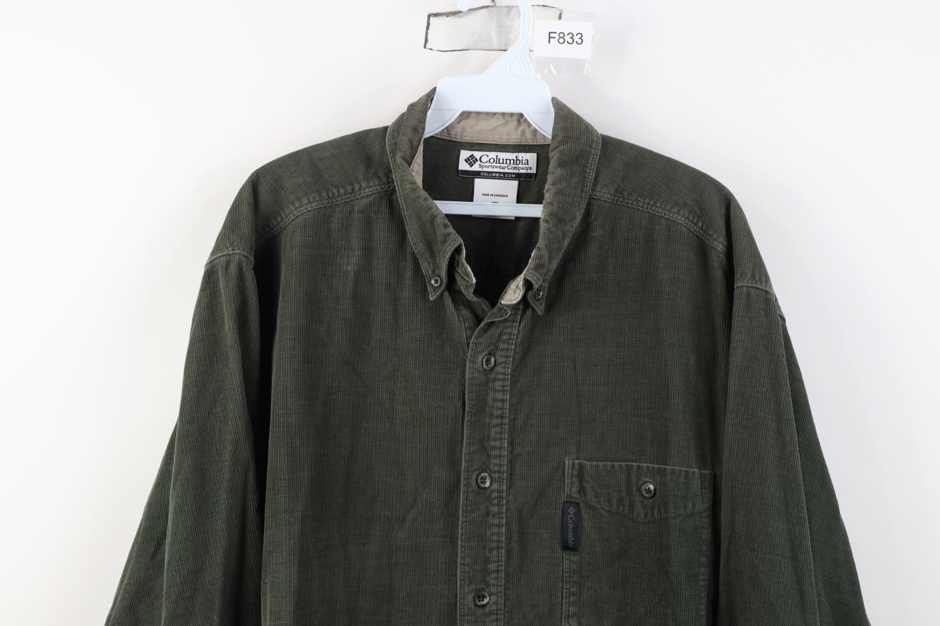 Columbia Vintage 90s Y2K Columbia Corduroy Collared Button Down Shirt Size US XL / EU 56 / 4 - 2 Thumbnail