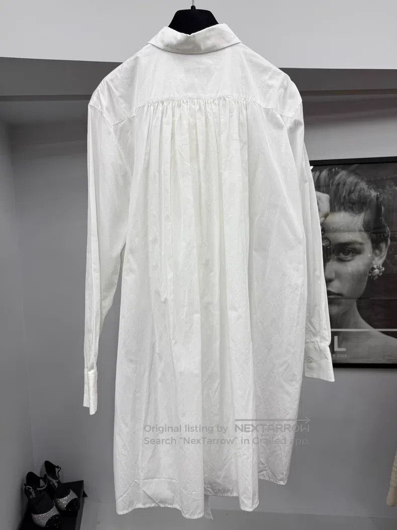 Dior Dior White ty-up shirt dress Size XS / US 0-2 / IT 36-38 - 3 Thumbnail