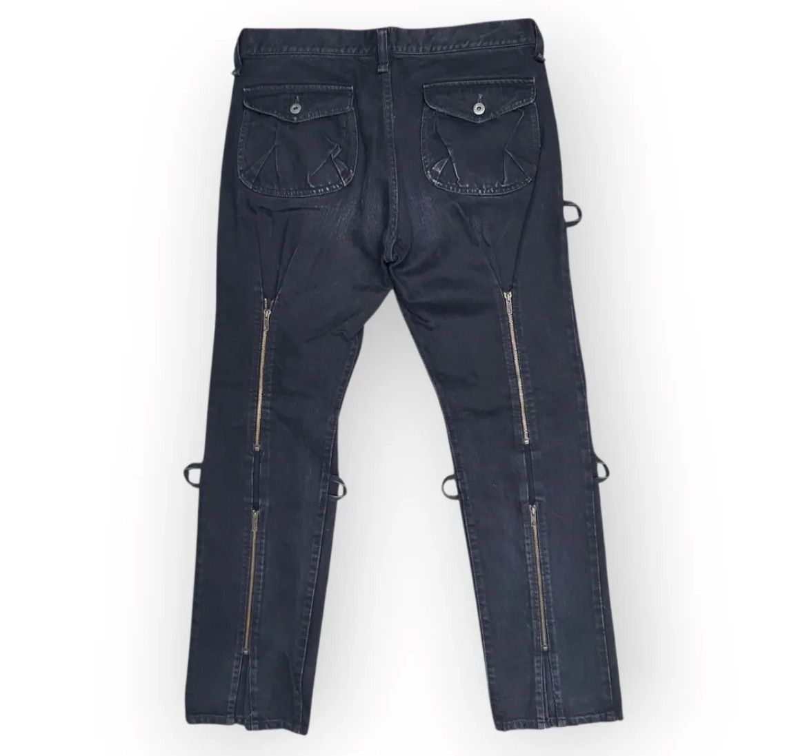 Le Grande Bleu (L.G.B.) 2000s Archival Japanese Bondage Wash Jeans y2k Size US 35 - 2 Thumbnail
