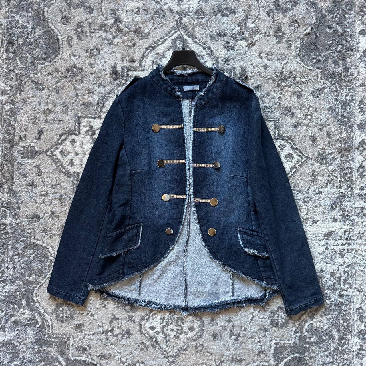 Hysteric Glamour Crazy Distressed Napoleon Archive Indie Sleaze Blue Jacket Size L / US 10 / IT 46 - 2 Thumbnail