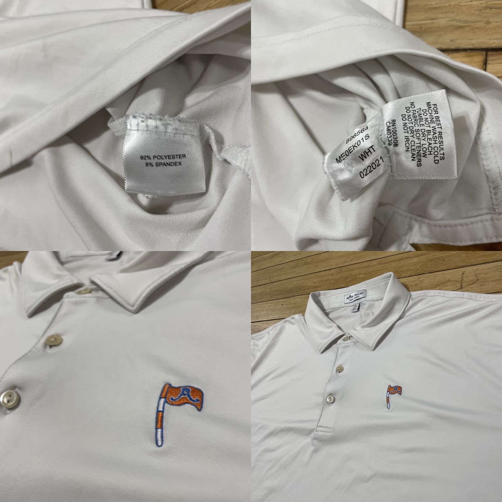 Peter Millar VINTAGE Peter Millar Summer Comfort Polo Shirt Men XL White A Golf Flag Logo Golfer Rare Size US XL / EU 56 / 4 - 10 Thumbnail