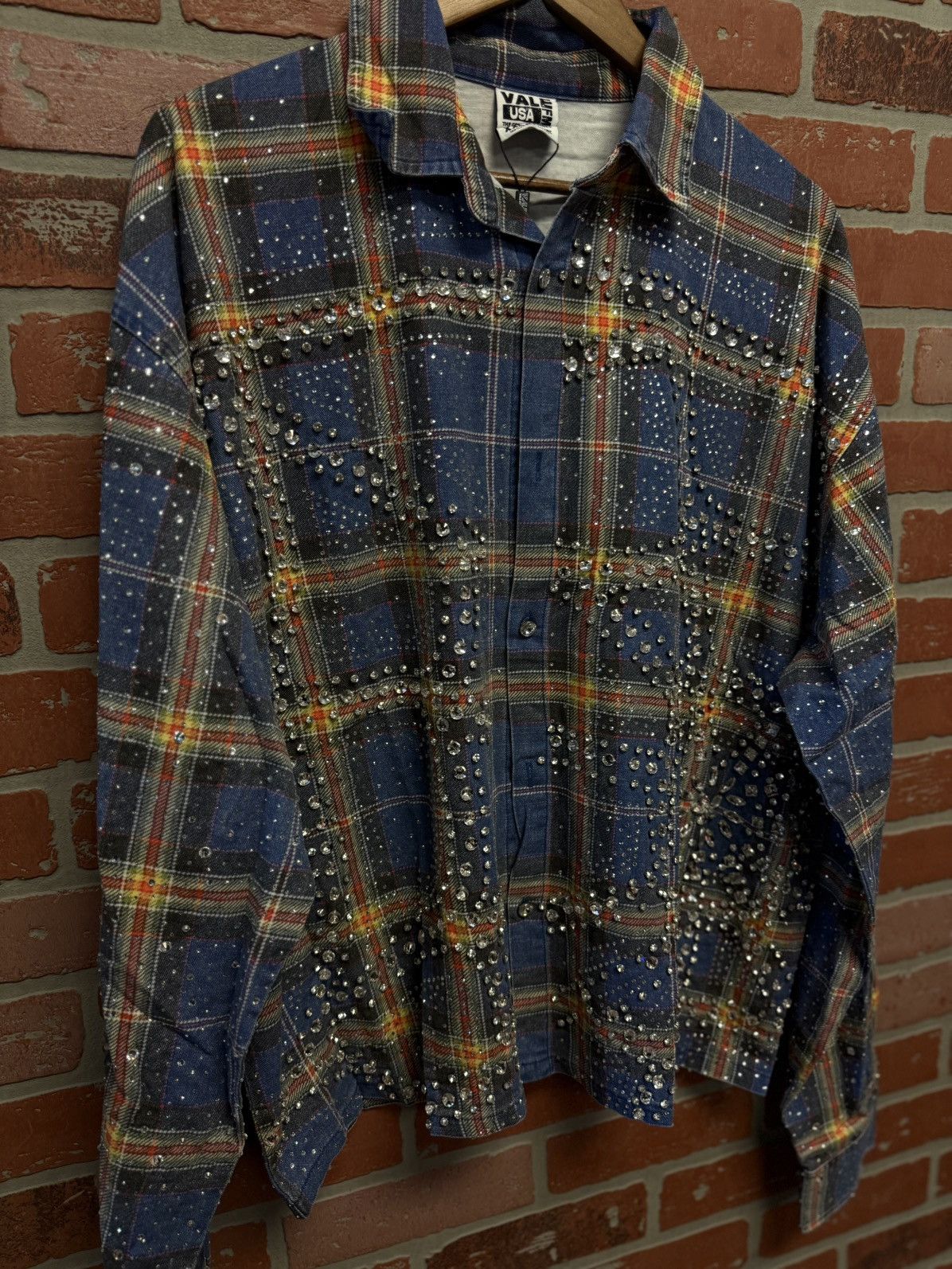 Vale Valley Crystal Flannel Long Sleeve Stones Size XXL (NEW) 💎 Size US XXL / EU 58 / 5 - 3 Thumbnail