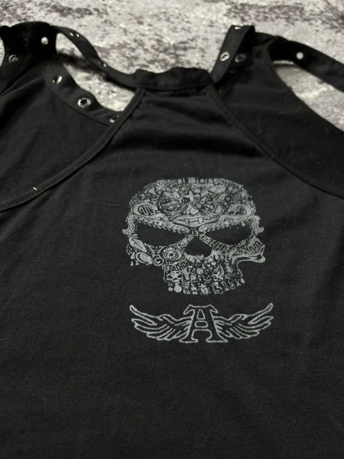 Japanese Brand × Vintage Vintage Skull Snake Dice sleeveless Black Tank Top Size S / US 4 / IT 40 - 6 Thumbnail