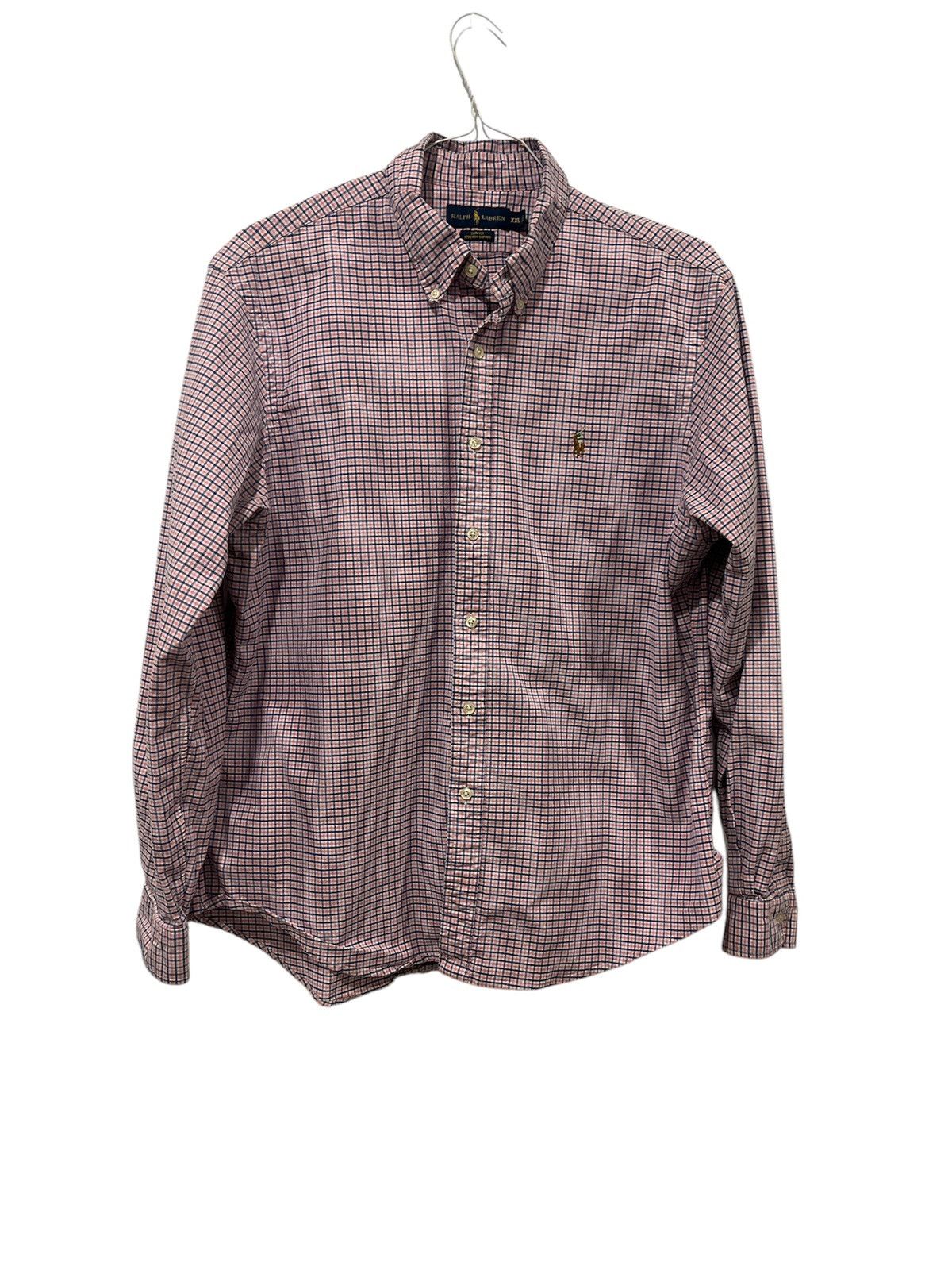 Ralph Lauren Ralph Lauren Slim Fit Stretch Oxford Men’s Blue Pink Plaid Size US XXL / EU 58 / 5 - 1 Thumbnail