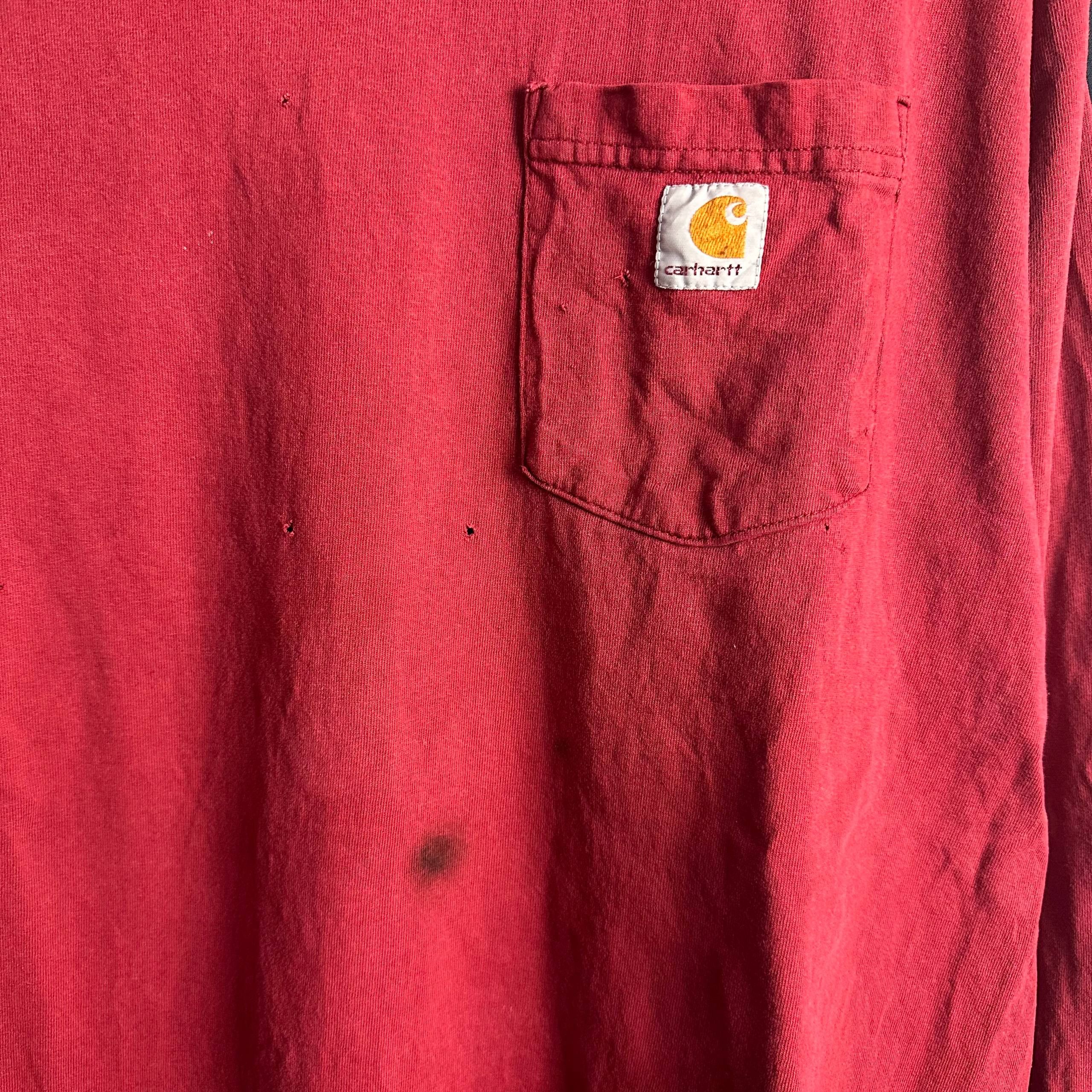 Vintage Vintage Carhartt Distressed Sun Faded Pocket L/S Size US XXL / EU 58 / 5 - 6 Thumbnail