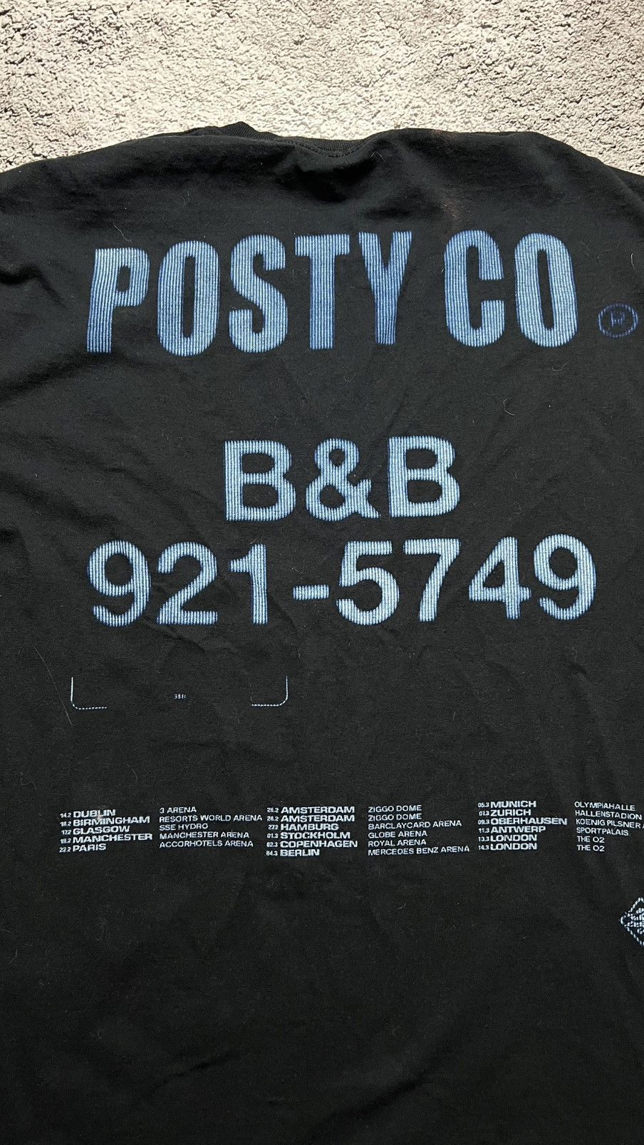 POST&CO Post Malone posty co tour T shirt Size US L / EU 52-54 / 3 - 4 Thumbnail