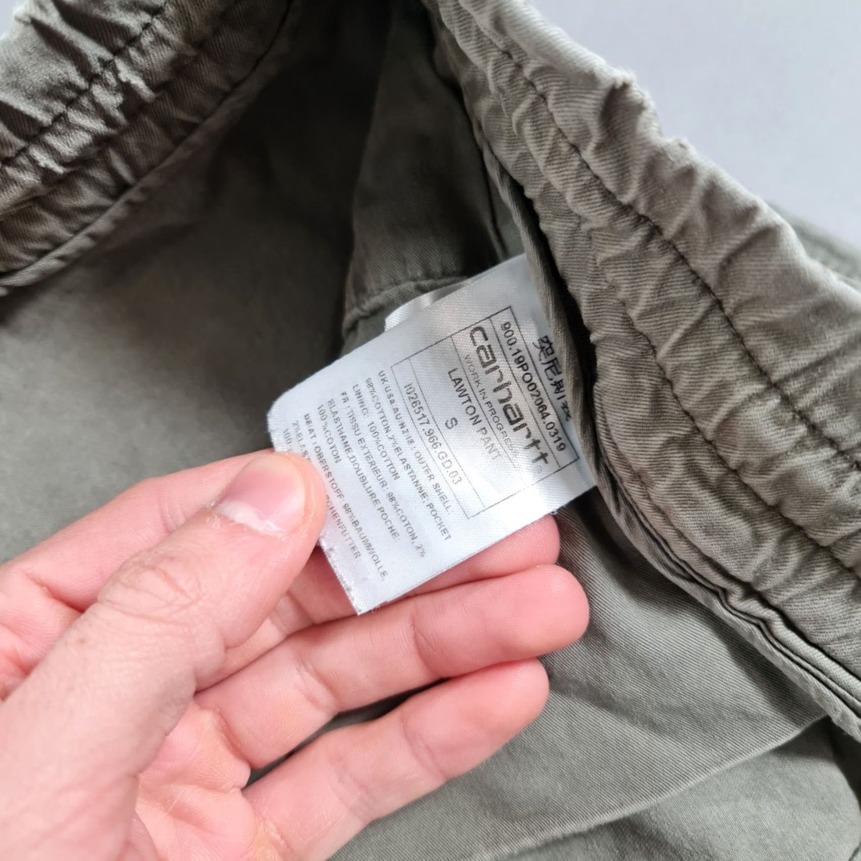 Carhartt Carhartt Mens Trousers Grey Small Regular Cargo Pants Workwear Elastic Waist Pockets 98% Cotton 2% Elastane Vintage No Mens Size US 30 / EU 46 - 6 Thumbnail