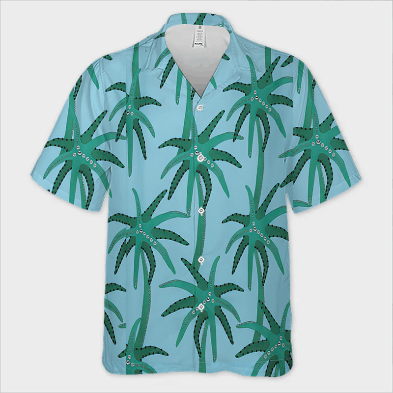 The Unbranded Brand Palm Trees Star La Chemise Jean poplin shirt Size US L / EU 52-54 / 3 - 2 Thumbnail
