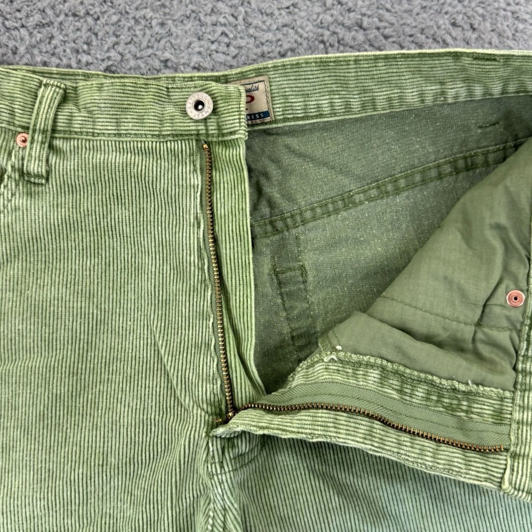 Express NWT Vintage Express Workwear Womens Pants 13/14 Green Corduroy 90s Chino Size 36" / US 14 / IT 50 - 5 Thumbnail