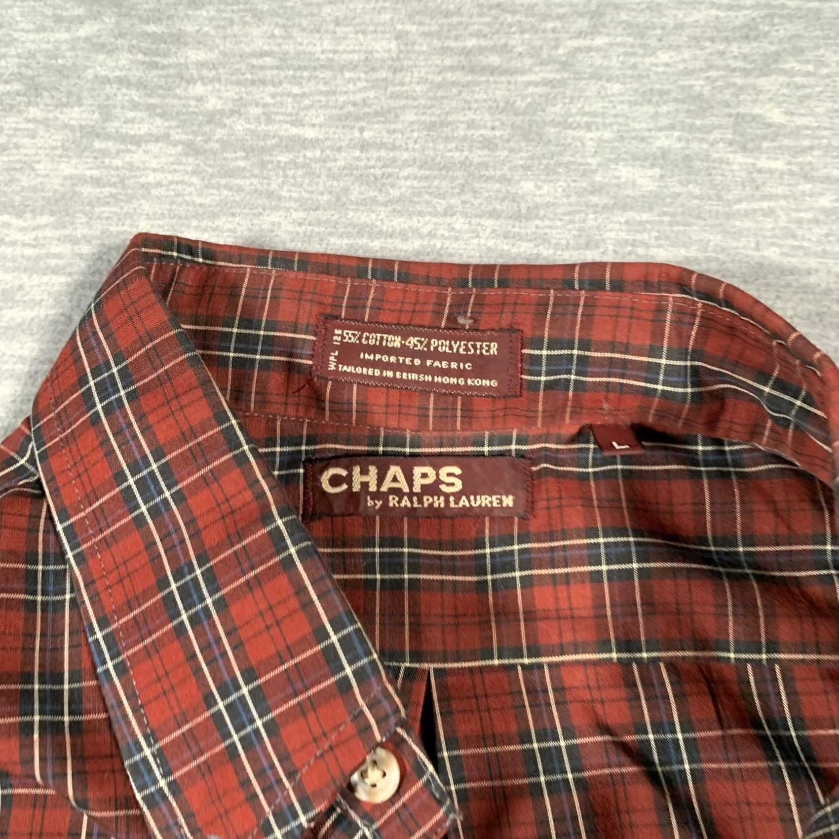 Chaps VINTAGE Chaps Ralph Lauren Shirt Mens Large Plaid Button Down Long Sleeve 90s Size US L / EU 52-54 / 3 - 5 Thumbnail