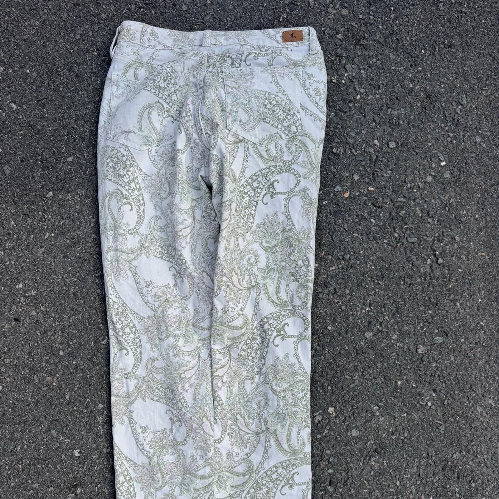 Ralph Lauren Ralph Lauren Women’s White Floral Jeans – Size 8 Size 30" / US 8 / IT 44 - 2 Thumbnail