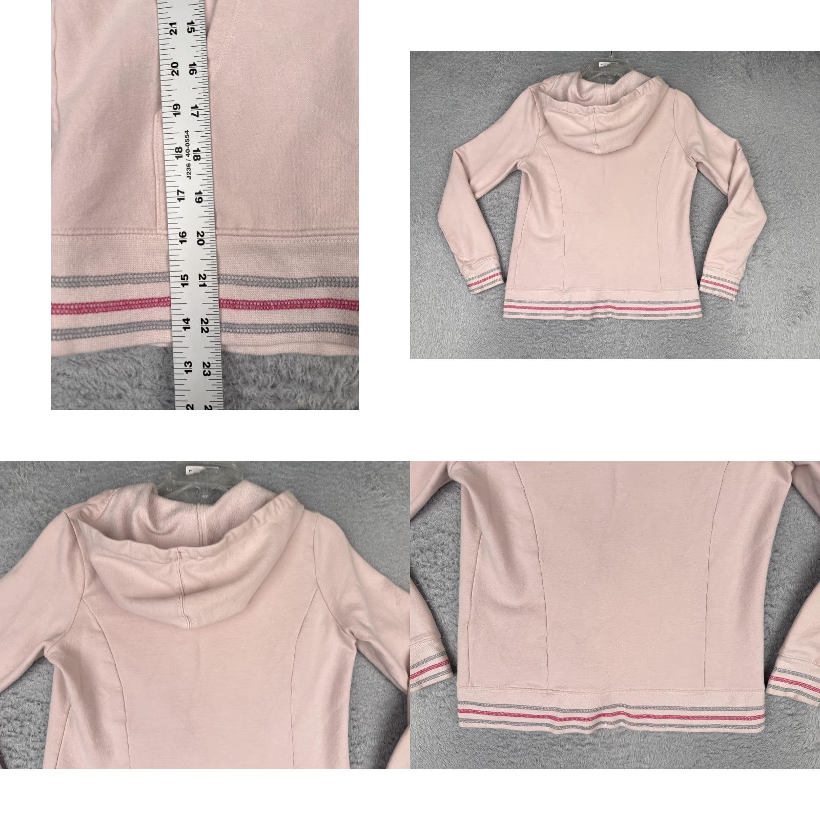 The North Face The North Face Jacket Womens M pink Jersey Hooded Full Zip Striped Outdoor Size M / US 6-8 / IT 42-44 - 9 Thumbnail