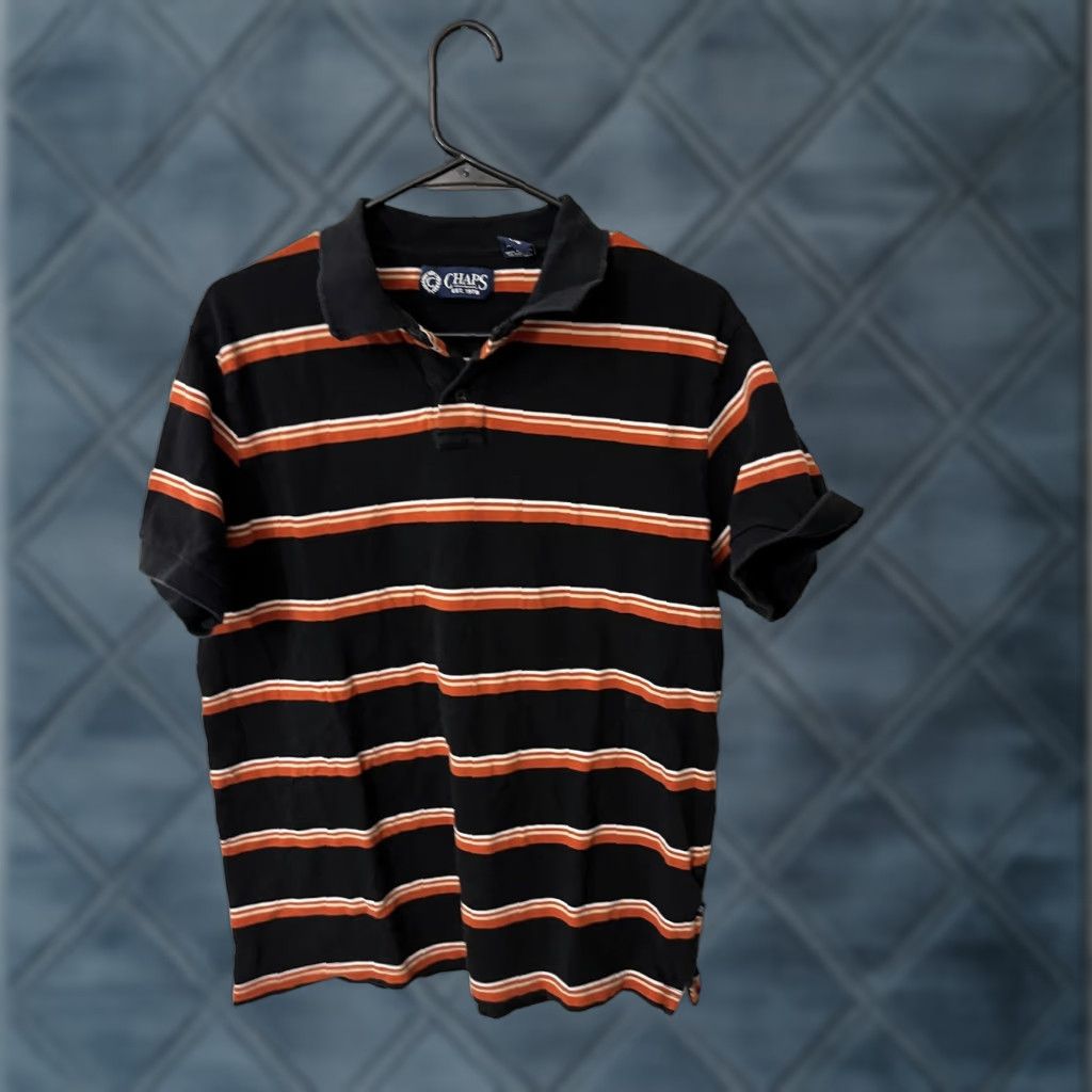 Chaps Chaps Polo Shirt Men Large Multicolor Striped Casual Golf Short Sleeve 100% Cotton Size US L / EU 52-54 / 3 - 1 Thumbnail