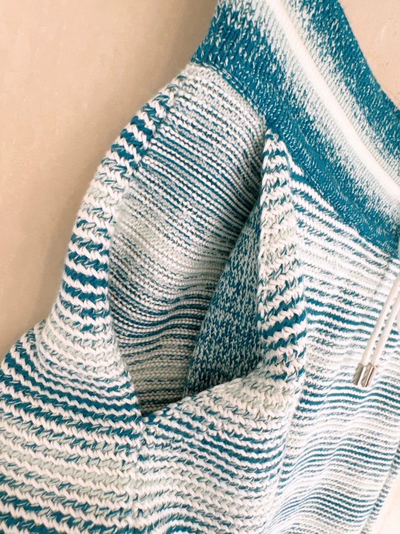 Loro Piana LORO PIANA Blue and white gradient cotton knit shorts Size 25" / US 0 / IT 36 - 5 Thumbnail