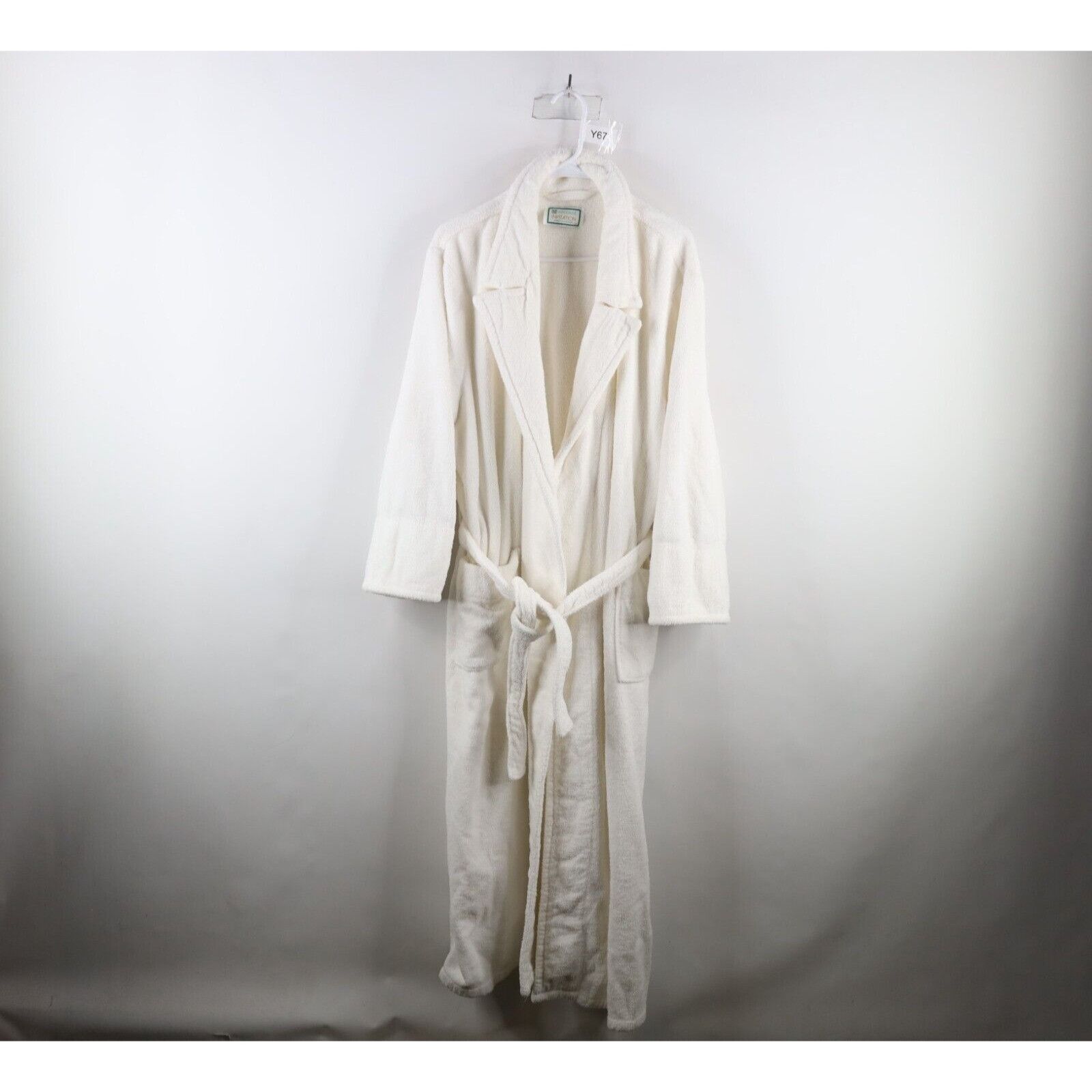 image of Vintage 90's Streetwear Heavyweight Terry Cloth Bath Robe in White, Men's (Size 2XL)